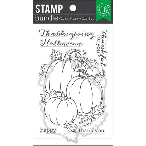 Hero Arts - Shop Box Collection - Die and Clear Photopolymer Stamp Set - Pumpkin Bunch