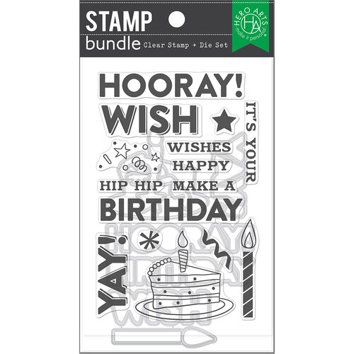 Hero Arts - Die and Clear Photopolymer Stamps Set - Yay! Birthday