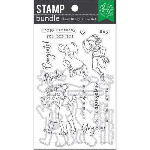 Hero Arts - Die and Clear Photopolymer Stamp Set - Besties