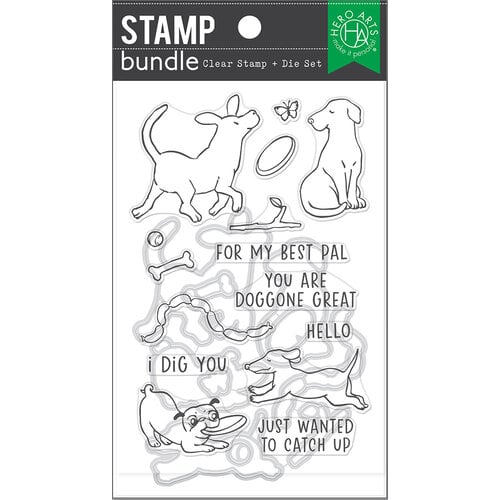 Hero Arts - Die and Clear Photopolymer Stamp Set - Playful Pets