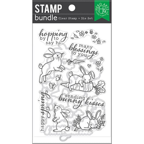 Hero Arts - Die And Clear Photopolymer Stamp Set - Spring Bunny