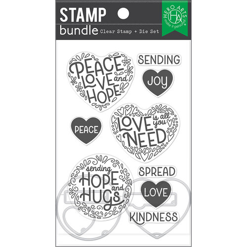 Hero Arts - Die And Clear Photopolymer Stamps - Peace And Love