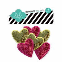 Heidi Swapp - Sugar Chic Collection - Sequins Shapes - Disco Hearts