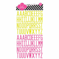 Heidi Swapp - Day Glow Collection - Epoxy Stickers - Alphabet - Neon