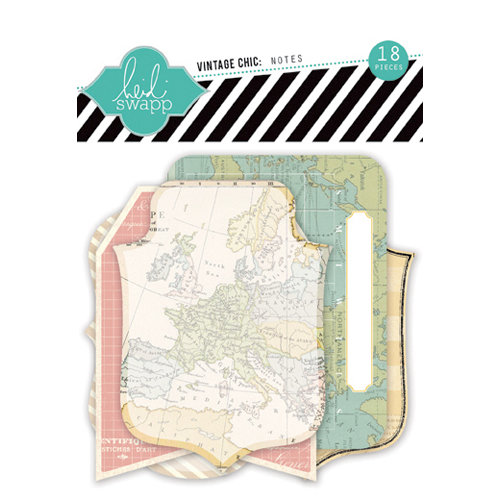 Heidi Swapp - Vintage Chic Collection - Notes - Journaling Cards