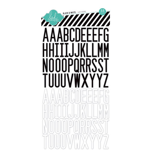 Heidi Swapp - Vintage Chic Collection - Epoxy Stickers - Letter - Black and White
