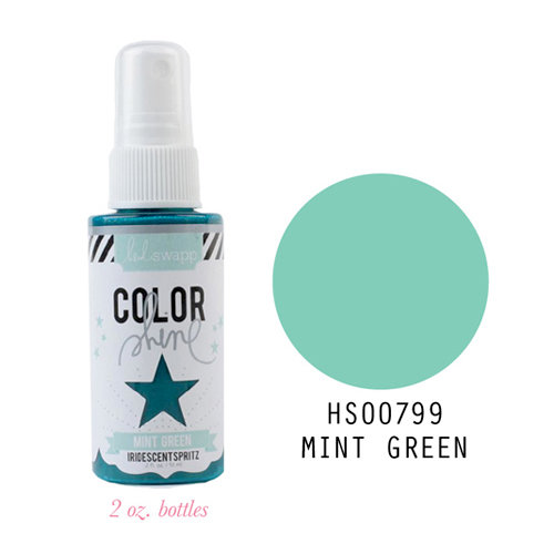 Heidi Swapp - Color Shine Iridescent Spritz - 2 Ounce Bottle - Mint Green