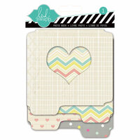 Heidi Swapp - Serendipity Collection - Mini Fotostack Openable - Staggered Paper Album - Hearts