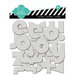 Heidi Swapp - Clear Pop Collection - Clear Alphabet Grey