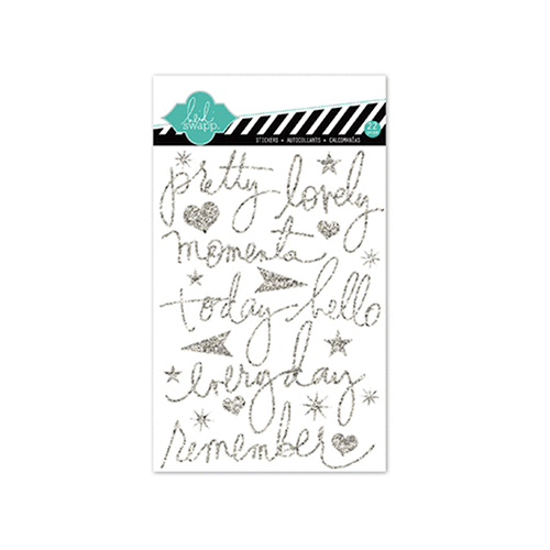 Heidi Swapp - Mixed Company Collection - Glitter Epoxy Stickers - Buzz Words