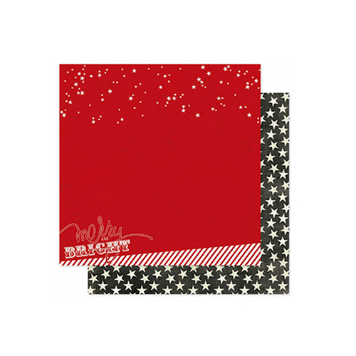 Heidi Swapp - Believe Collection - Christmas - 12 x 12 Double Sided Paper - Merry and Bright