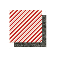 Heidi Swapp - Believe Collection - Christmas - 12 x 12 Double Sided Paper - Peppermint Stix