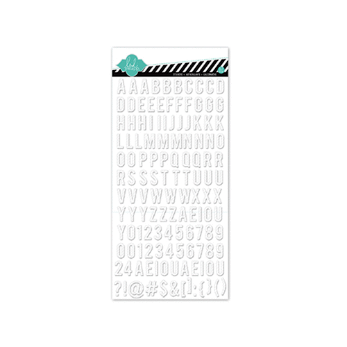 Heidi Swapp - Color Magic Collection - Chipboard Alphabet with Diagonal Stripes