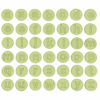 Heidi Swapp - Chipboard Letters - Alphabet Circles - Grass - Lowercase, CLEARANCE