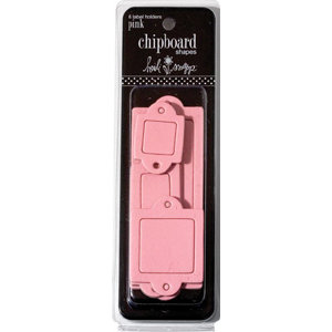Heidi Swapp - Chipboard Shapes - Label Holders - Pink, CLEARANCE