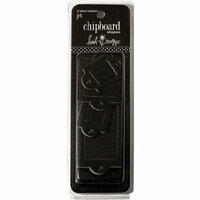 Heidi Swapp - Chipboard Shapes - Label Holders - Black, CLEARANCE