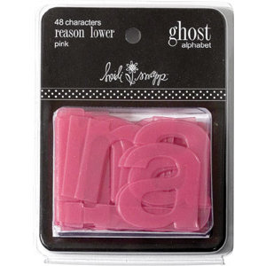 Heidi Swapp - Ghost Alphabets - Reason - Lower - Pink, CLEARANCE