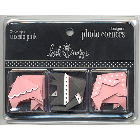 Heidi Swapp - Designer Photo Corners - Tuxedo Pink, CLEARANCE