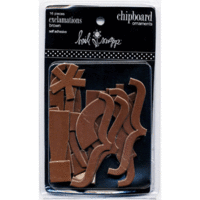 Heidi Swapp - Chipboard Ornaments - Exclamations - Brown, CLEARANCE