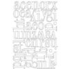 Heidi Swapp - Large Ghost Alphabets - Bordeaux Clear, CLEARANCE