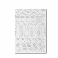 Heidi Swapp - Chipboard Letters - One Inch - Lemonade Stand Font - White, CLEARANCE