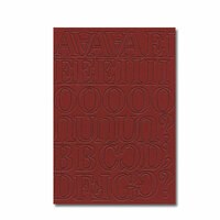 Heidi Swapp - Chipboard Letters - One Inch - Newsprint Font - Crimson