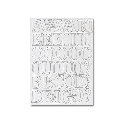 Heidi Swapp - Chipboard Letters - One Inch - Newsprint Font - White, CLEARANCE