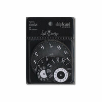 Heidi Swapp - Chipboard - Ornaments - Clocks - Jet Black