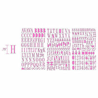 Heidi Swapp - Rub Ons - Alphabet - Bourdeaux - Pink, CLEARANCE
