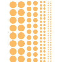 Heidi Swapp - Glossy Chipboard - Polka Dots - Clementine, CLEARANCE