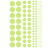 Heidi Swapp - Glossy Chipboard - Polka Dots - Kiwi, CLEARANCE