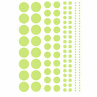 Heidi Swapp - Glossy Chipboard - Polka Dots - Kiwi, CLEARANCE