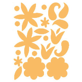 Heidi Swapp - Glossy Chipboard - Flowers - Clementine, CLEARANCE