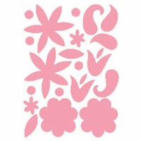Heidi Swapp - Glossy Chipboard - Flowers - Pink, CLEARANCE