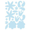 Heidi Swapp - Glossy Chipboard - Flowers - Whisper Blue, CLEARANCE