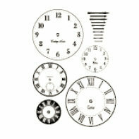 Heidi Swapp - Metallic Rub-Ons - Clock Faces - Bronze