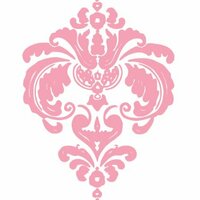 Heidi Swapp - Rolled Stickers - Clear - Damask - Pink, CLEARANCE
