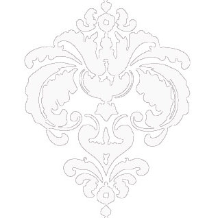 Heidi Swapp - Rolled Stickers - Clear - Damask - White