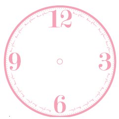 Heidi Swapp - Silhouette Clock Faces - Quincy - Pink, CLEARANCE