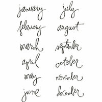 Heidi Swapp - Clear Stamps - Months, CLEARANCE