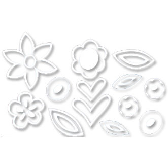 Heidi Swapp - Ghost Flowers - White, CLEARANCE