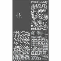 Heidi Swapp - Rub Ons - Alphabet - Print - White