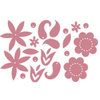 Heidi Swapp - Metallic Chipboard - Shapes - Flowers - Pink, CLEARANCE