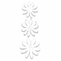 Heidi Swapp - Glitter Florals - White, CLEARANCE
