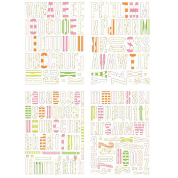 Heidi Swapp - Chipboard - Alphabet - Center of Attention - Mix, CLEARANCE