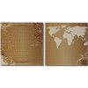 Heidi Swapp - World Traveler Collection - 12x12 Double Sided Paper - Continents