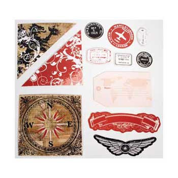 Heidi Swapp - World Traveler Collection - Glossy Extras, CLEARANCE
