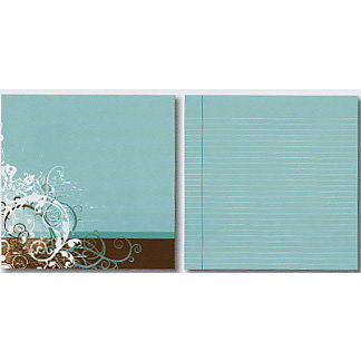 Heidi Swapp - Carefree Collection - 12x12 Double Sided Paper - Sky School Stripe