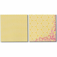 Heidi Swapp - Carefree Collection - 12x12 Double Sided Paper - Strawberry Lemonade Dots, CLEARANCE