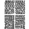 Heidi Swapp - Chipboard Alphabet - Newsprint - Glossy Jet, CLEARANCE